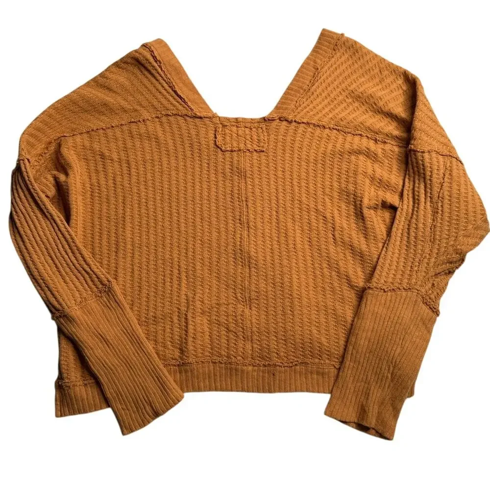Free People New Magic Thermal Waffle Top in Pretty Penny - Picture 4 of 11